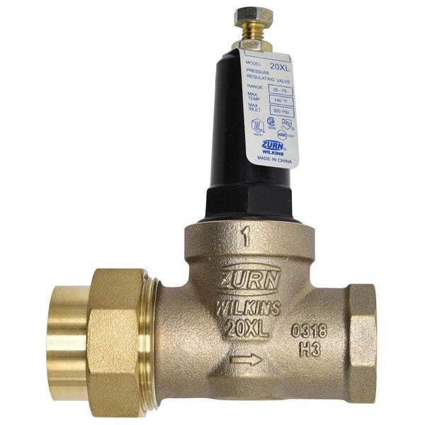 3/4â 20XL Pressure Reducing Valve, w FC (Cop Swt) Union Connections