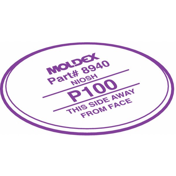 Filter, Threaded, P100, Magenta, 10 PK, NIOSH