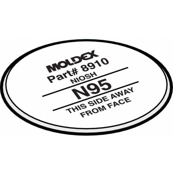 Filter, threaded, N95, White, 10 PK, NIOSH