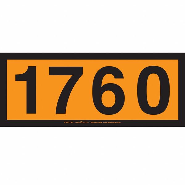DOT Container Placard, Message 1760, PK25