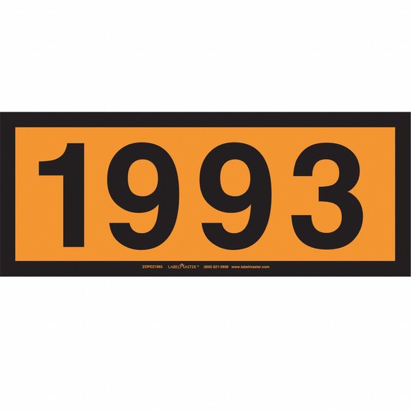 DOT Container Placard, Message 1993, PK25