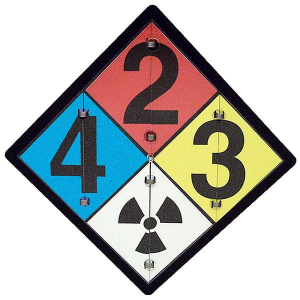 NFPA Flip Placard Sign, 15-1/2x15-1/2 In.
