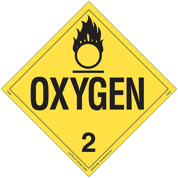 DOT Container Placard, Vinyl, PK25