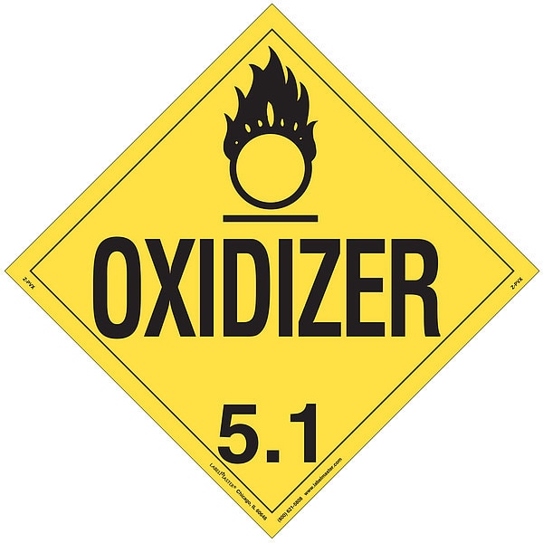 DOT Container Placard, Vinyl, PK25