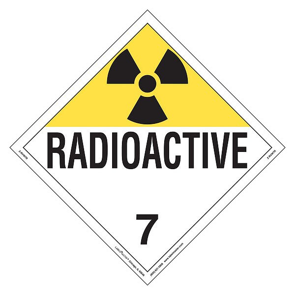 DOT Container Placard, Vinyl, PK25