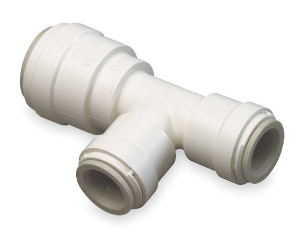 Polysulfone Double Reducing Tee, 3/4 in x 1/2 in x 1/2 in Tube Size