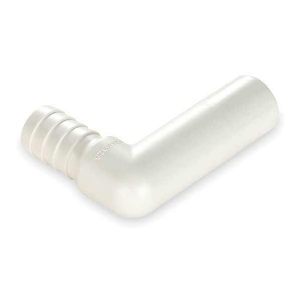 Polysulfone Stackable Hose Barb Elbow, 1/2 in Tube Size