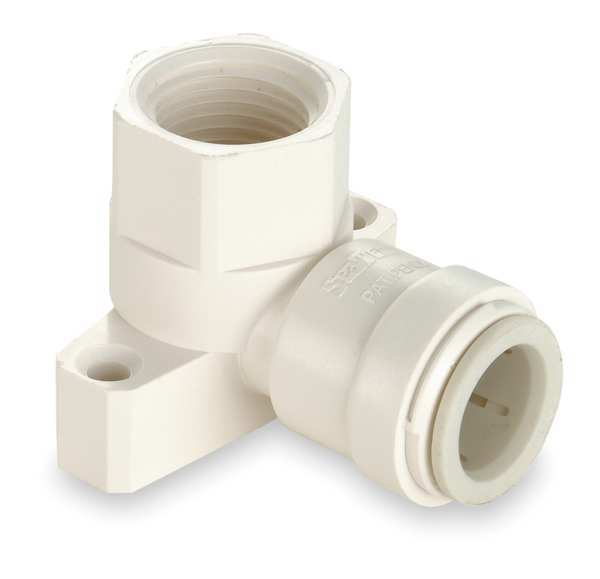 Polysulfone 90 Degree Drop Ear Male Elbow, 1/2 in Tube Size