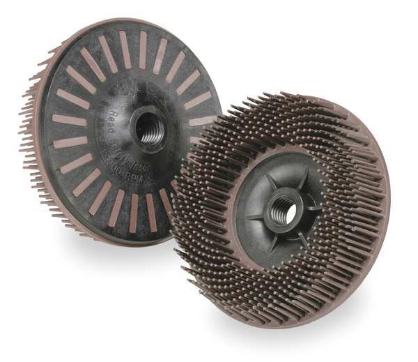 Bristle Disc, 4.5 In Dia, 3/4 In Trim, 36G
