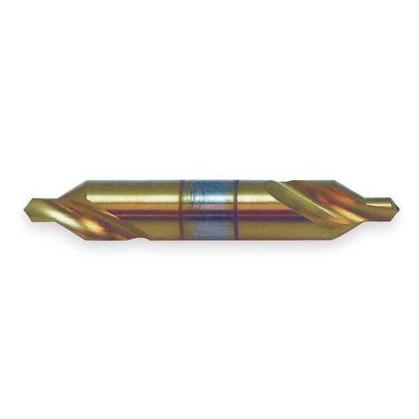 Drill/Countersink Bit, 82 Deg, #0, HSS, TiN