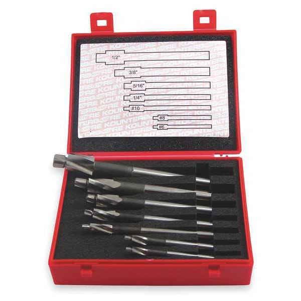 Counterbore Set, Close Fit, 7 PC, #6-1/2 In