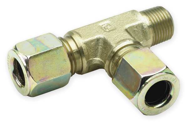 Run Tee, Zinc Steel, CompxM, 3/8Inx1/4In