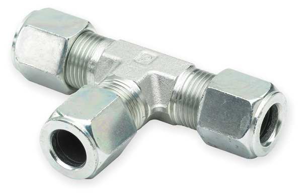 Union Tee, Zinc Pltd Steel, Comp, 1/4In