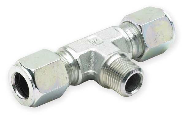 Branch Tee, Zinc Steel, CompxM, 3/8Inx1/4In