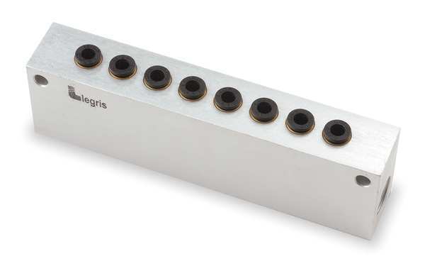 Manifold, Metal, Anodized Aluminum, BSPP