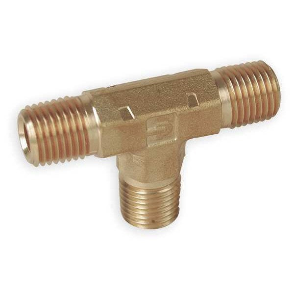 Brass Pipe Fitting, MNPT x MNPT x MNPT, 1/2