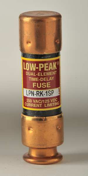 Fuse, Time Delay, 1A, LPN-RK-SP Series, 250V AC, 125V DC, 2