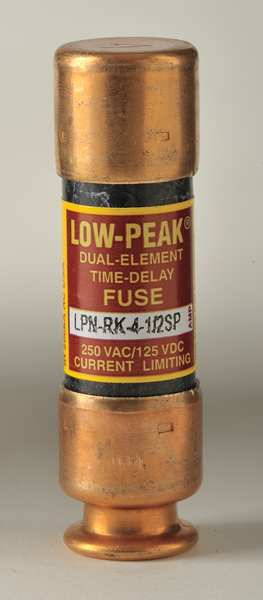 Fuse, Time Delay, 4-1/2A, LPN-RK-SP Series, 250V AC, 125V DC, 2