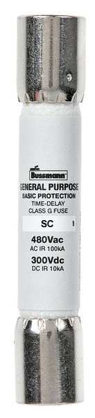 Fuse, Time Delay, 60 A, SC Series, 480V AC, 300V DC, 2-1/4
