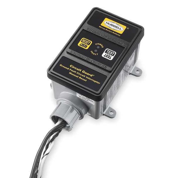 GFCI, Hard Wired, 3 PH 250V, 30A, Black