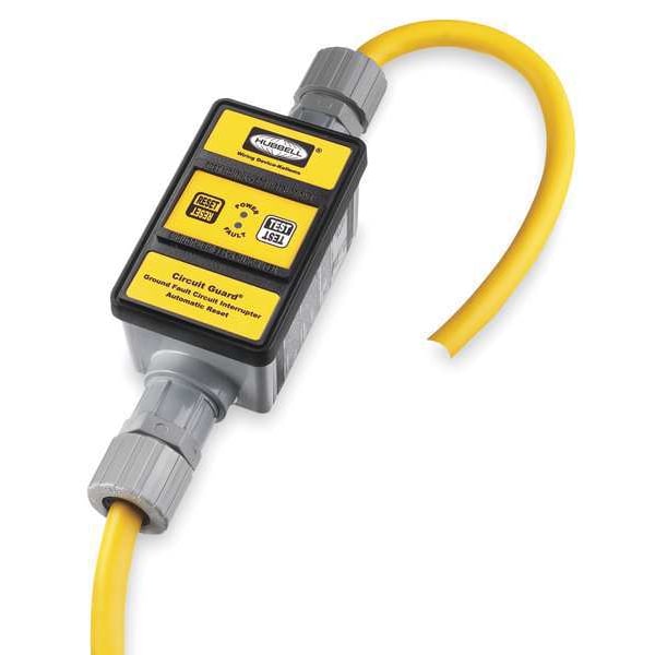 Line Crd GFCI, 6 ft., Ylw, 30A, NEMA 4X, 250V