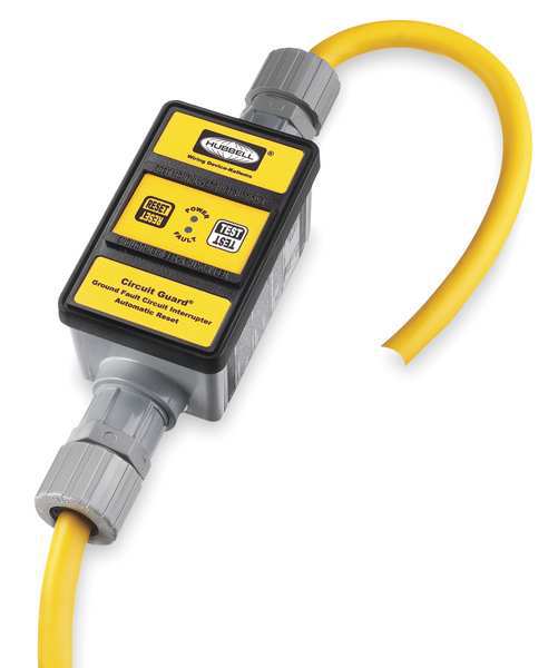Line Cord GFCI, 6 ft., Ylw, 30A, 120/240VAC