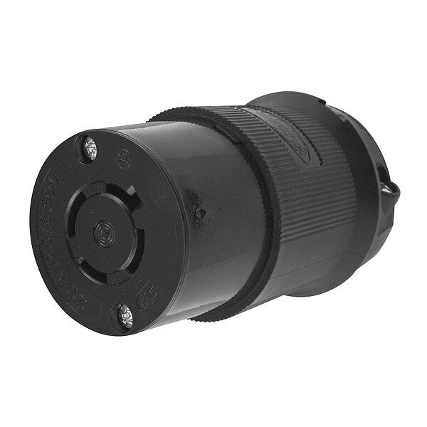 20A Locking Connector 3P 4W 125/250VAC L14-20R BK