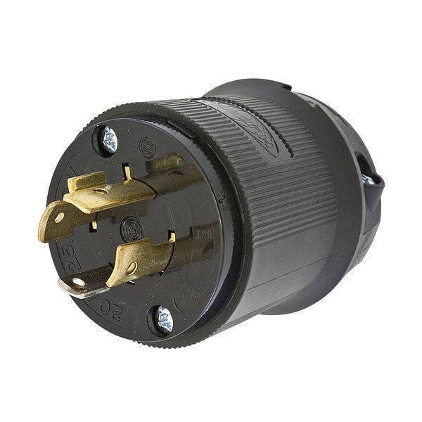 20A Locking Plug 3P 4W 125/250VAC L14-20P BK