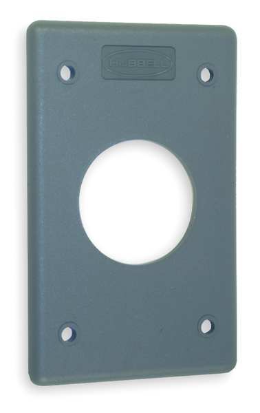 Wall Plates, Number of Gangs: 1 Thermoplastic, Light Texture Finish, Gray