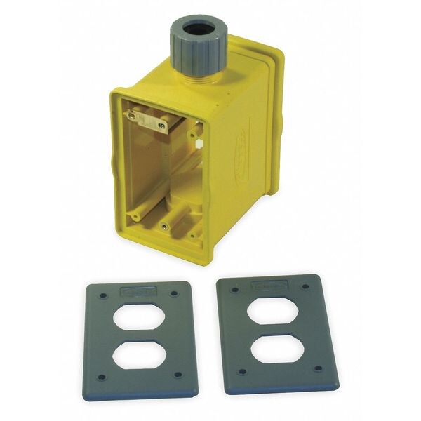 Portable Outlet Box, 1Gang, 33 cu. in