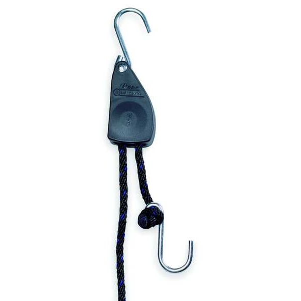 Rope Ratchet, Hook, 8 ft.L, Polyester
