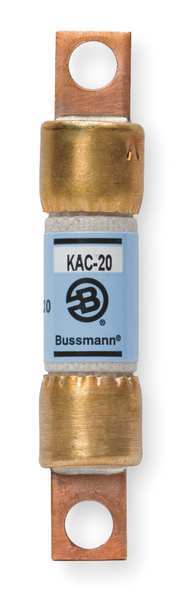 Semiconductor Fuse, Fast Acting, 20 A, KAC Series, 600V AC, Not Rated, 2-7/8