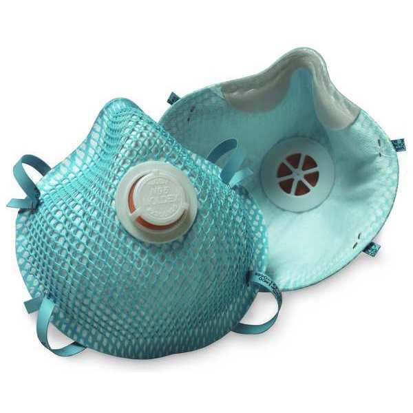 N95 Disposable Respirator w/ Valve, S, Blue, PK10