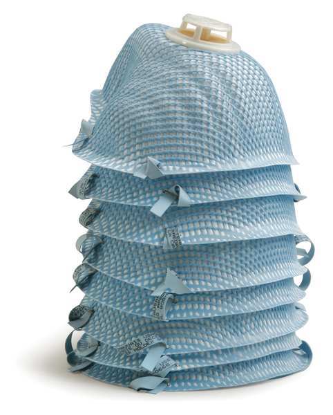 N95 Disposable Respirator, Exhalation Valve, 2300 Series, Molded, Dual Headstrap, M/L, Pack of 10