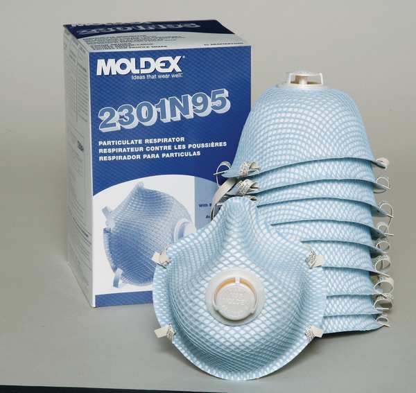 N95 Disposable Respirator w/ Valve, S, Blue, PK10