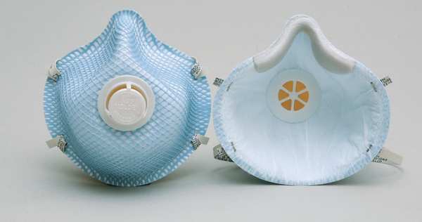 N95 Disposable Respirator w/ Valve, S, Blue, PK10
