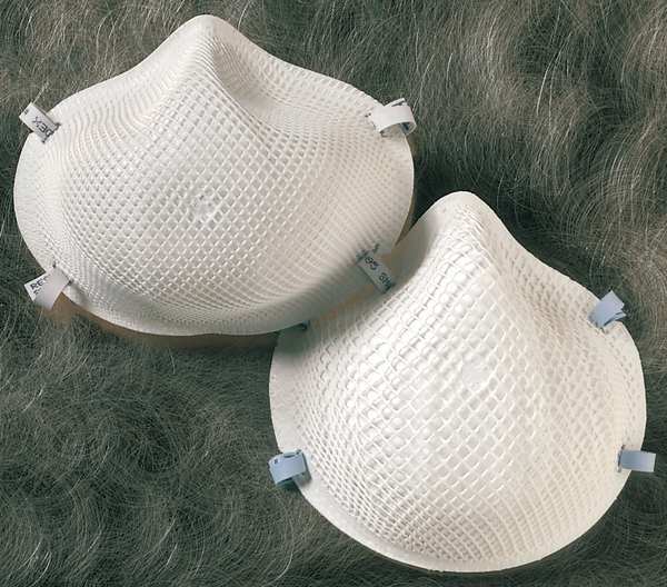N95 Disposable Respirator, Molded, Dual Headstrap, Molded Nose Bridge, White, M/L, Pack of 20