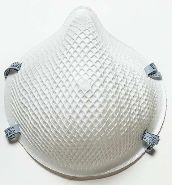 N95 Disposable Respirator, Molded, Dual Headstrap, Molded Nose Bridge, White, M/L, Pack of 20