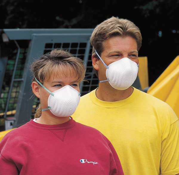 N95 Disposable Respirator, Molded, Dual Headstrap, Molded Nose Bridge, White, M/L, Pack of 20