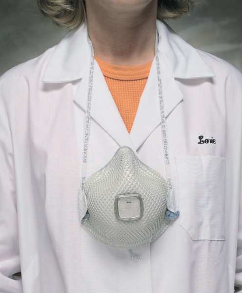 N95 Disposable Respirator w/ Valve, M/L, White, PK10