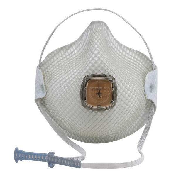 N95 Disposable Respirator w/ Valve, S, White, PK10