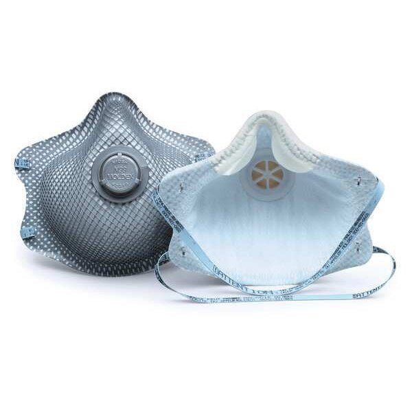 N99 Disposable Respirator w/ Valve, M/L, Gray, PK10