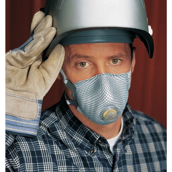 N99 Disposable Respirator w/ Valve, M/L, Gray, PK10