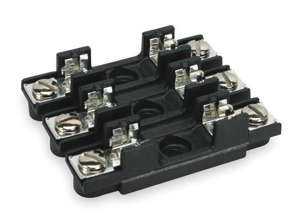 Fuse Block, Glass and Ceramic, 30A, 3 Pole