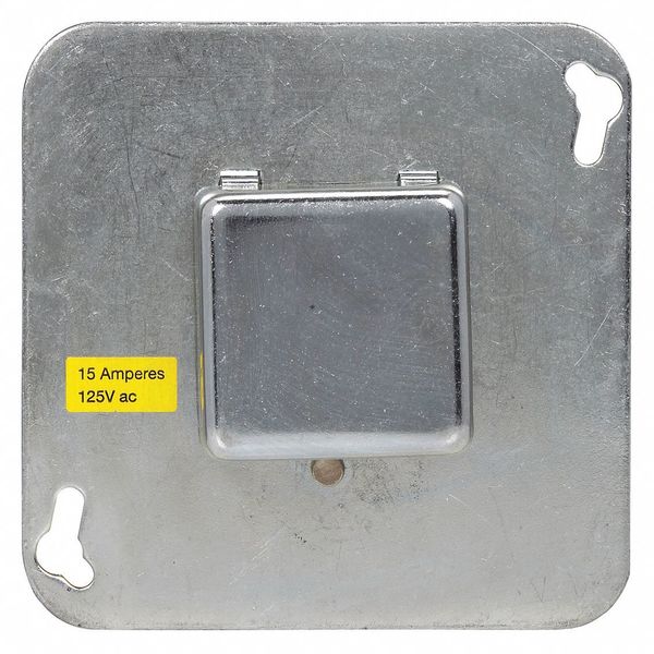 Plug Fuse Box, 4 in. Sq, 3/4 HP