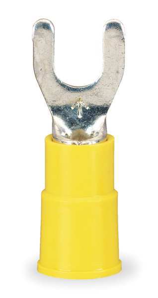 12-10 AWG Vinyl Fork Terminal #8 Stud PK50