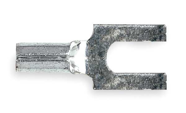 22-18 AWG Non-Insulated Block Fork Terminal #8 Stud PK100