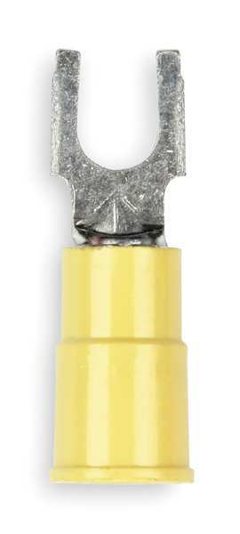 12-10 AWG Vinyl Block Fork Terminal #8 Stud PK25