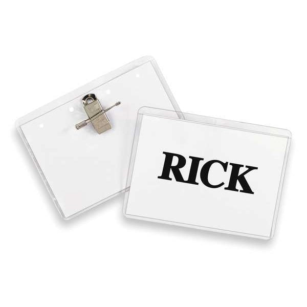 Name Badge, Pin/Clip, Badge, PK50