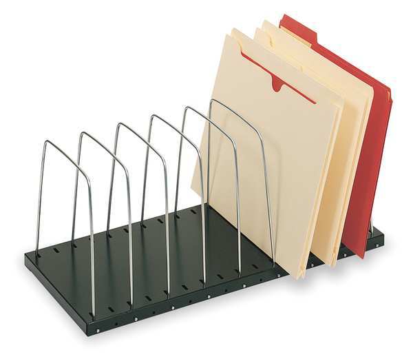 File Holder, 8 Compartments, 7-1/2 In. H